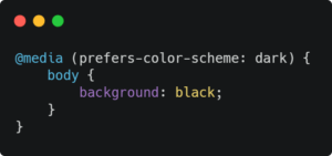 Detecting dark mode preference using JavaScript