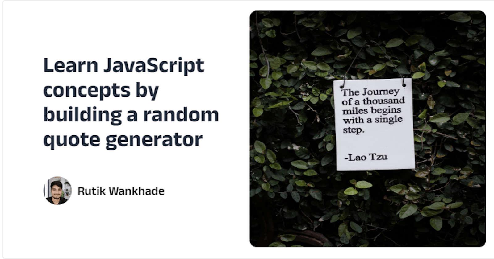 Learn JavaScript concepts by building a random quote generator
