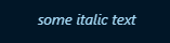 italics