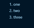 ordered list