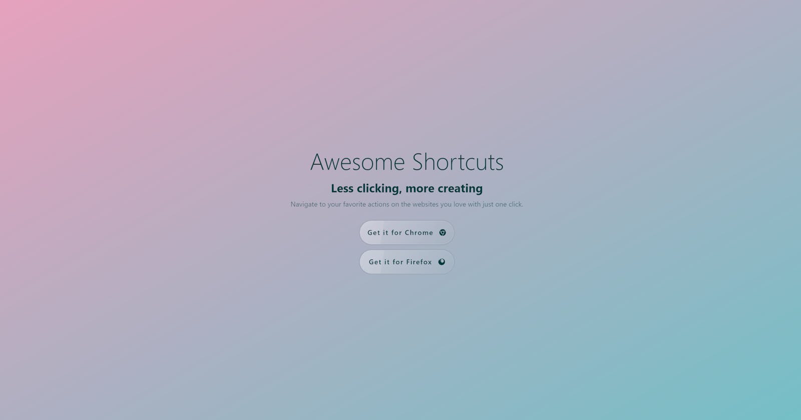 Awesome Shortcuts: navigate to your favorite actions on the websites you love with just one click