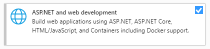 ASP.NET and web development workload