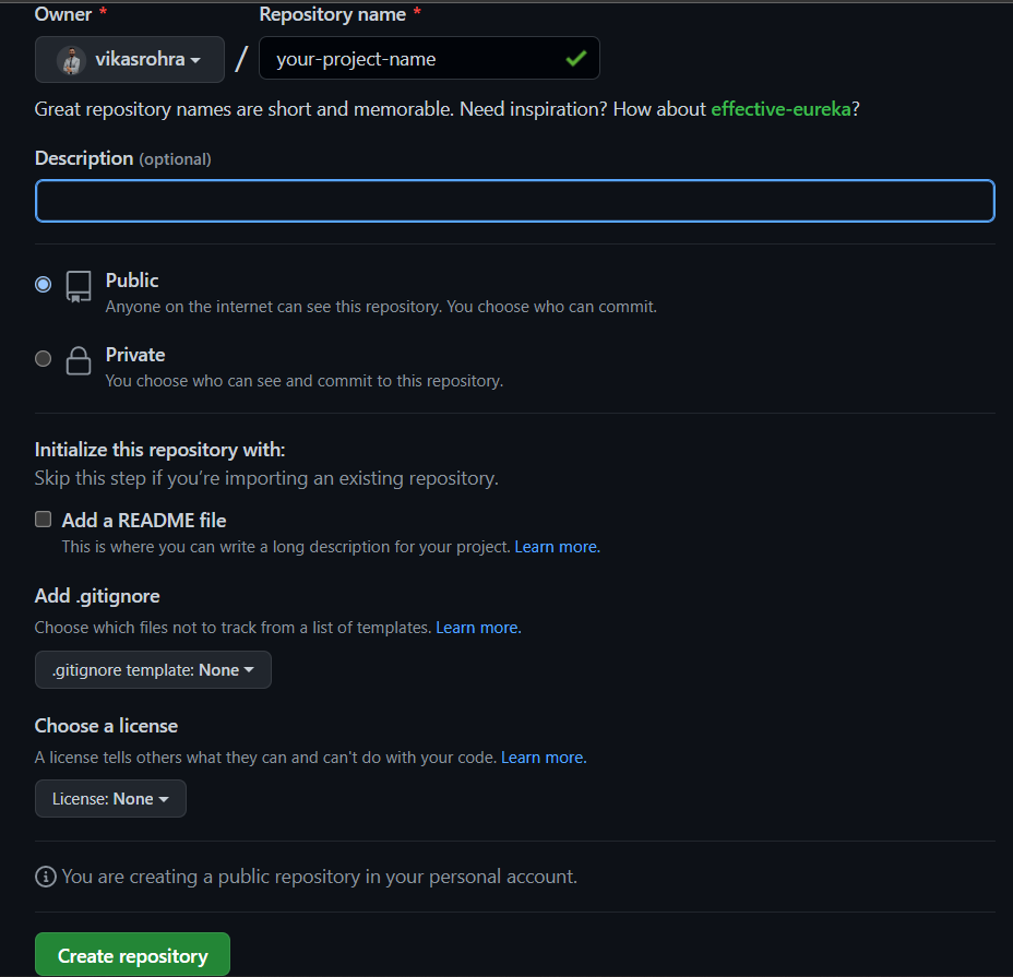 Create repository page image