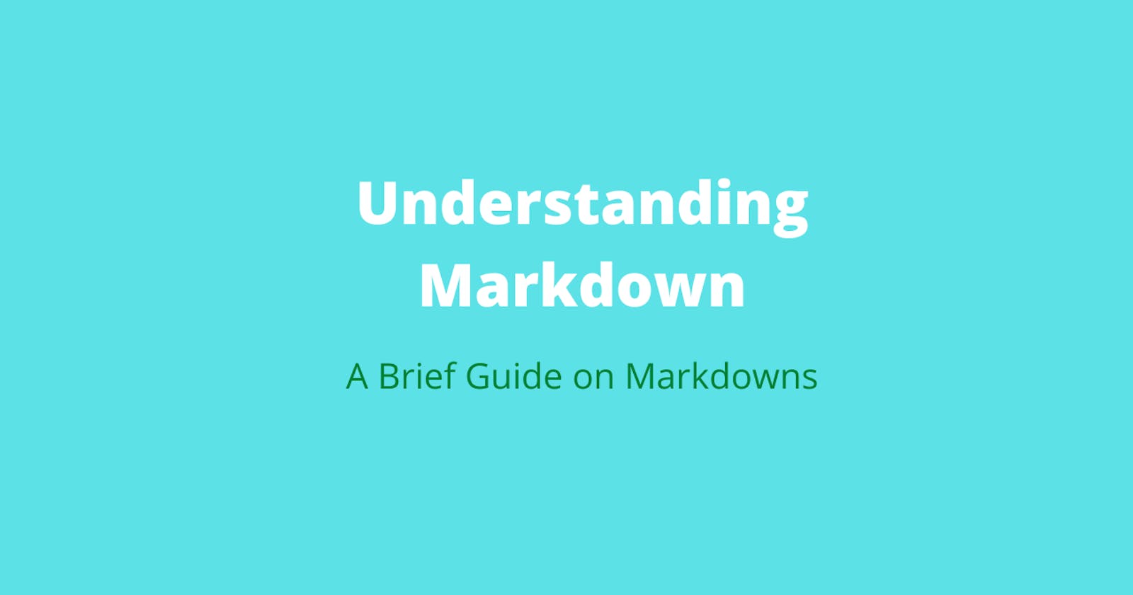 Understanding Markdown