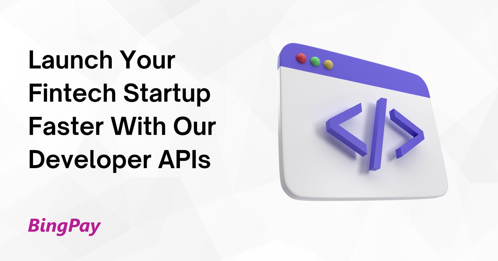 Launch your Fintech Startup Faster with Bingpay APIs