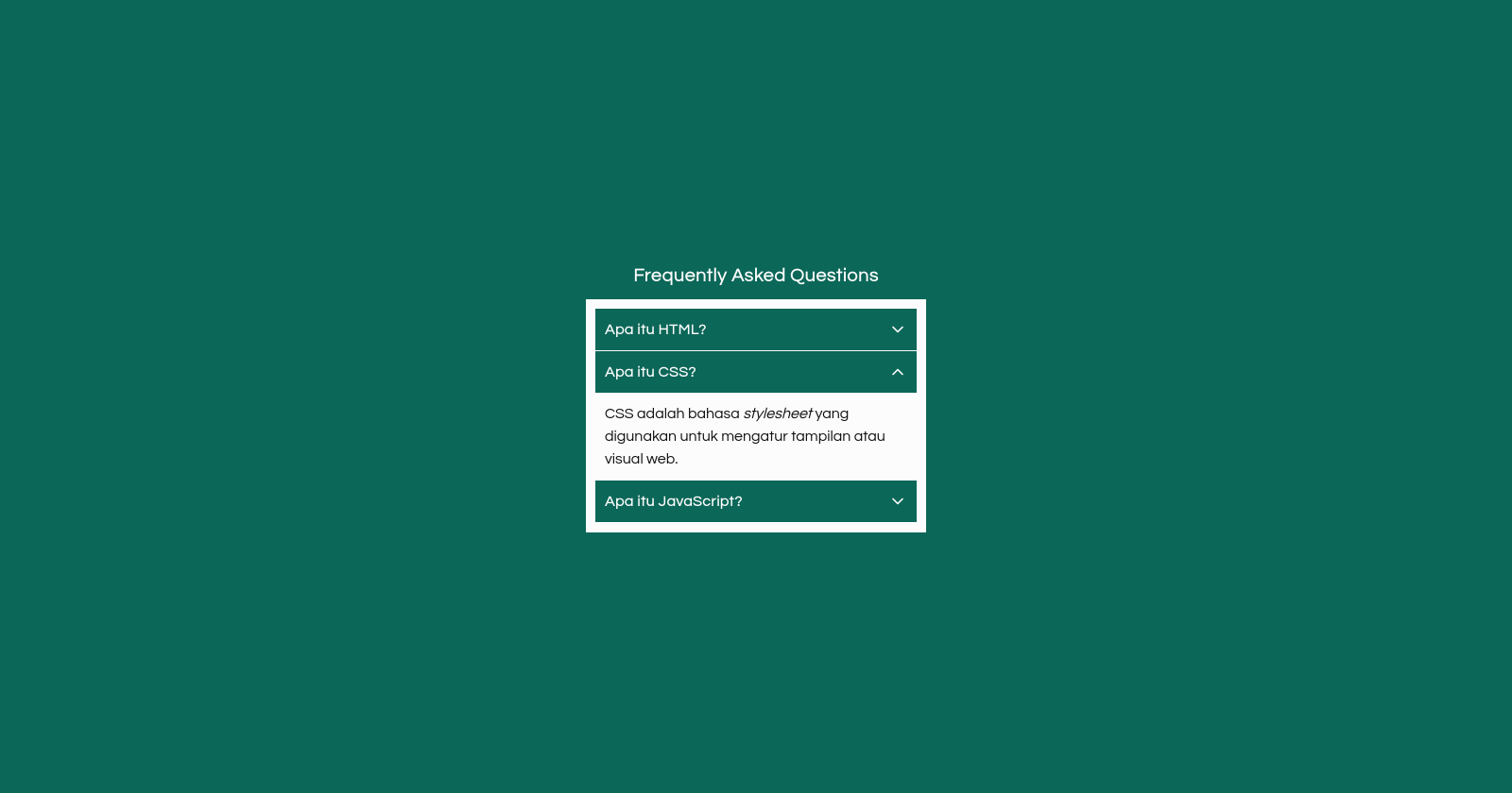 CSS x JS: Membuat Collapsible dan Accordion