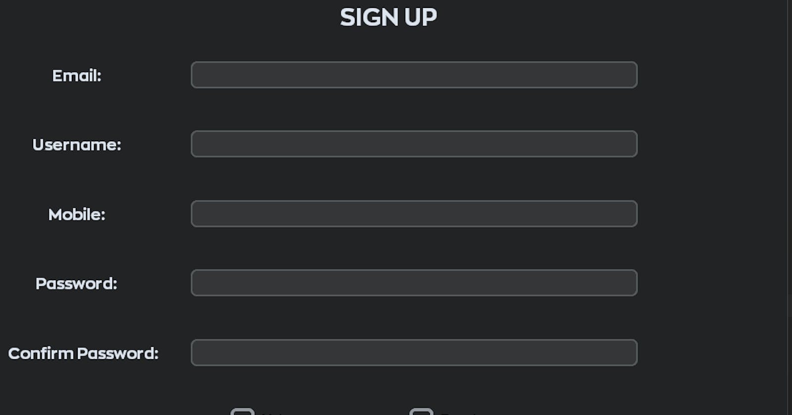 Create a modern Sign Up form with Python