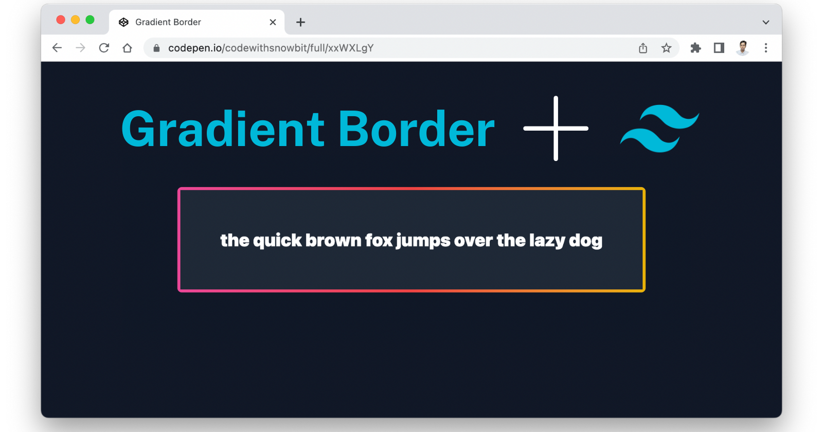 How To Create Gradient Border With Tailwind CSS