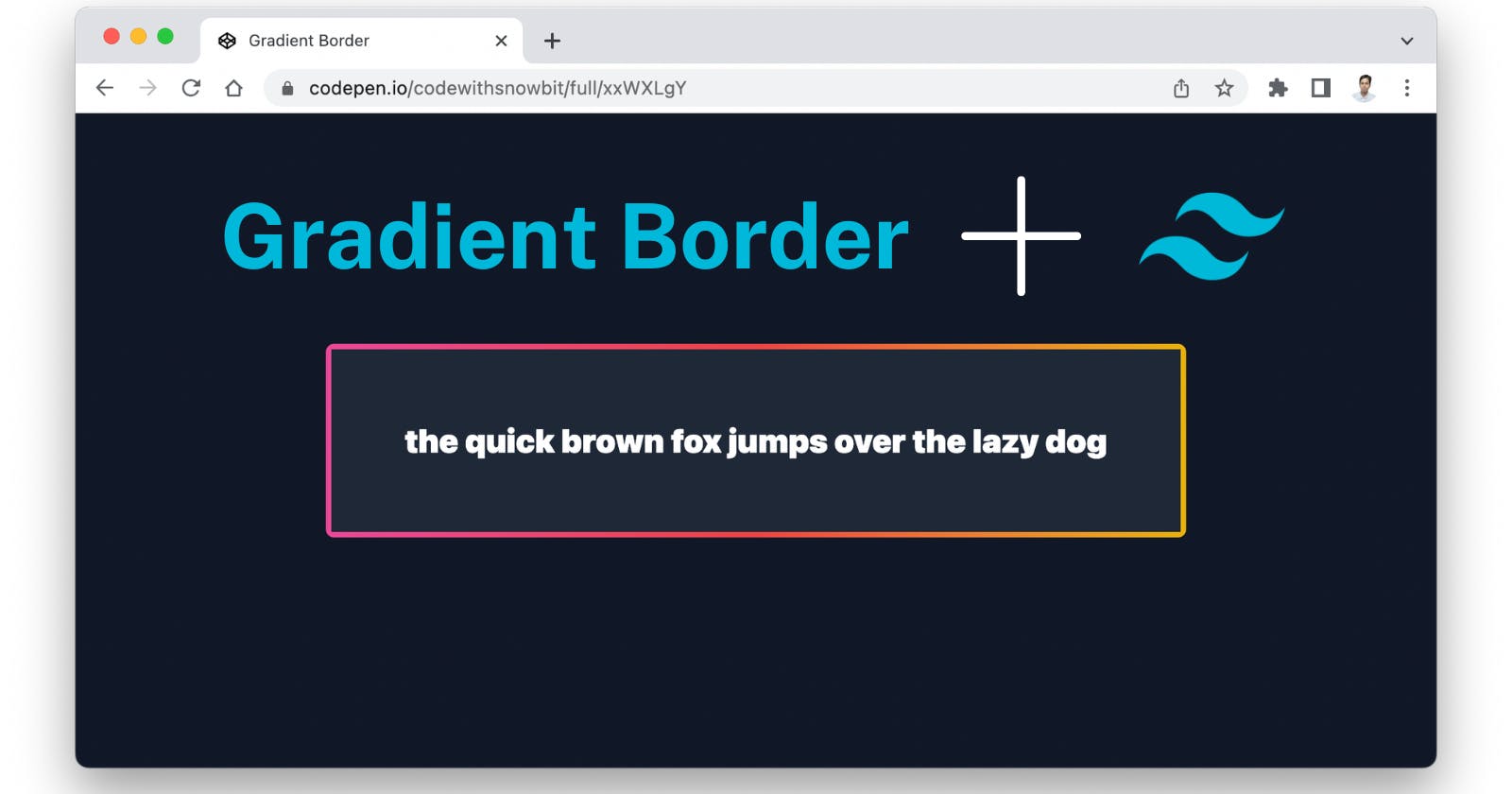 How to create gradient border with Tailwind CSS