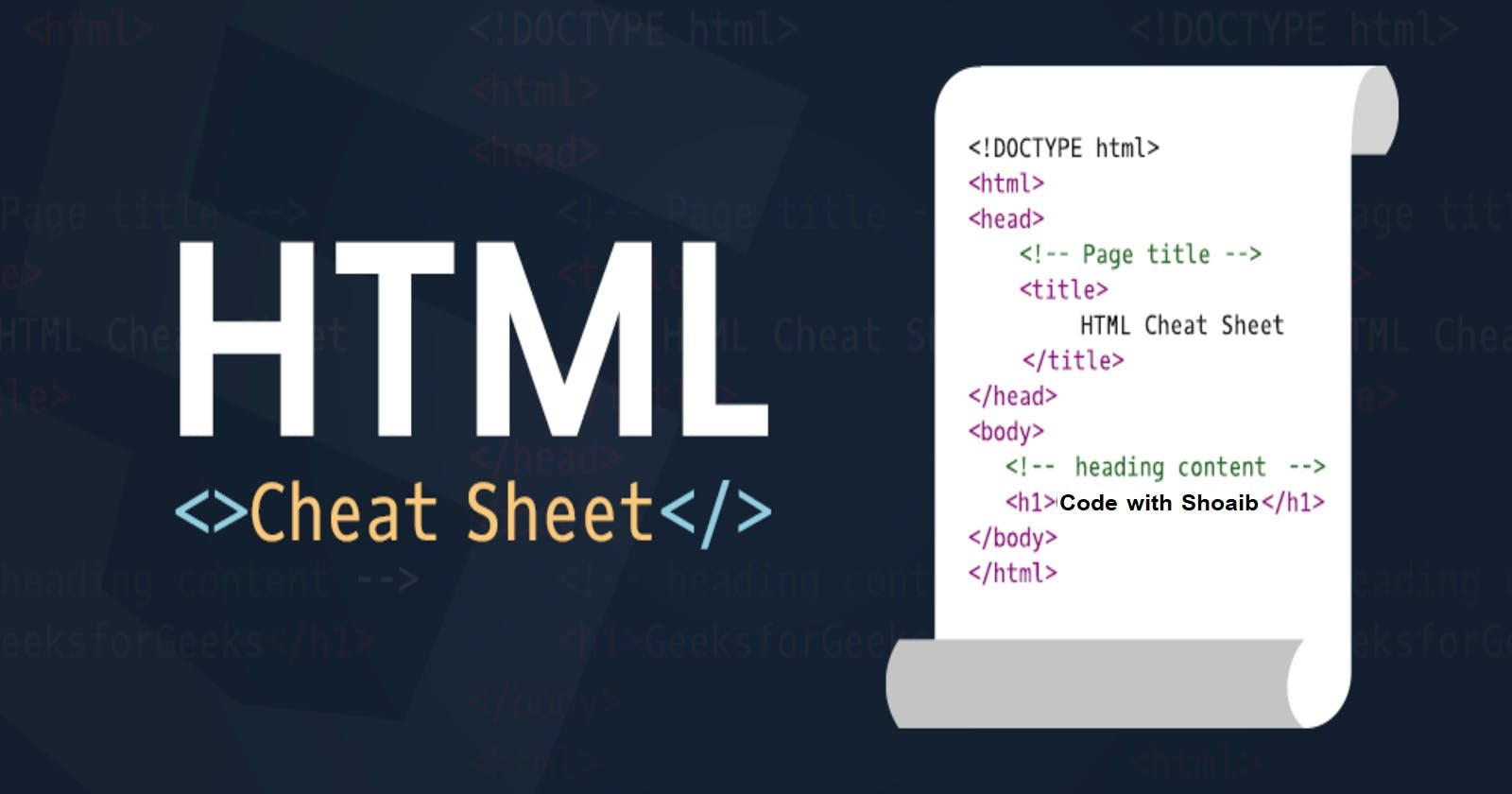 HTML Elements and Structure CheatSheet