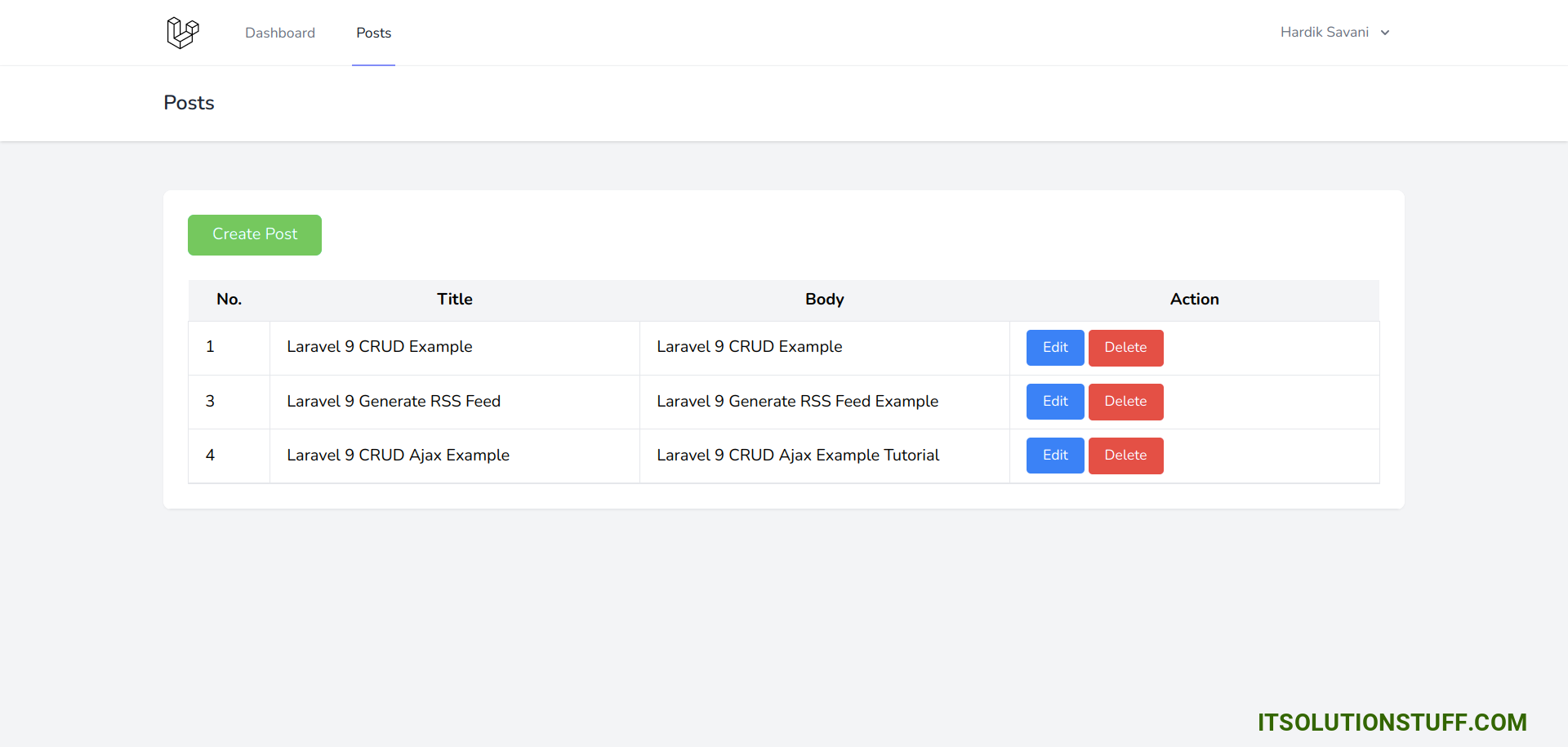 Laravel React JS CRUD Example Tutorial - Hashnode