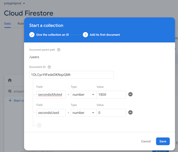 Adding a Document to Firebase Firestore