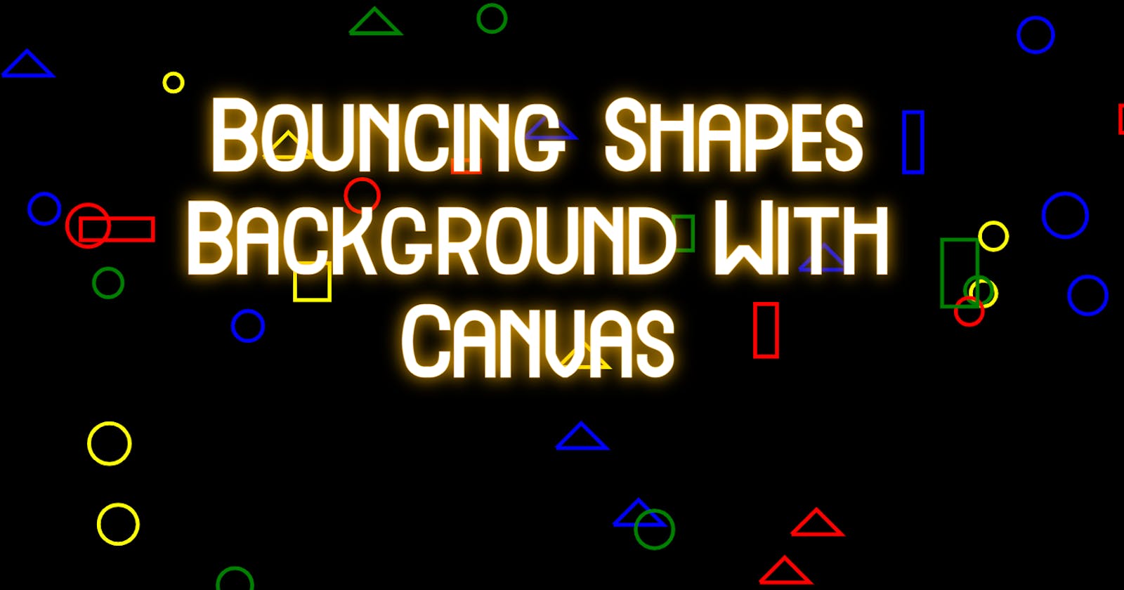 Bouncing Shapes Background With Canvas