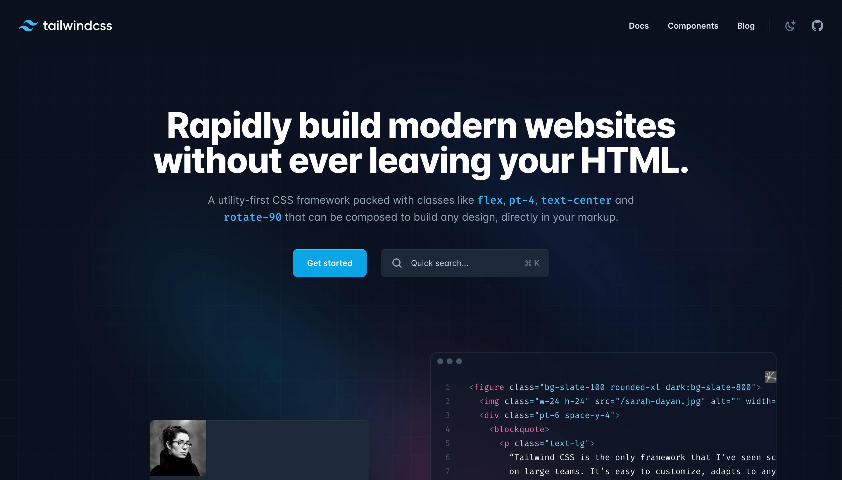 Tailwind CSS - Rapidly build modern websites without ever leaving your HTML..png