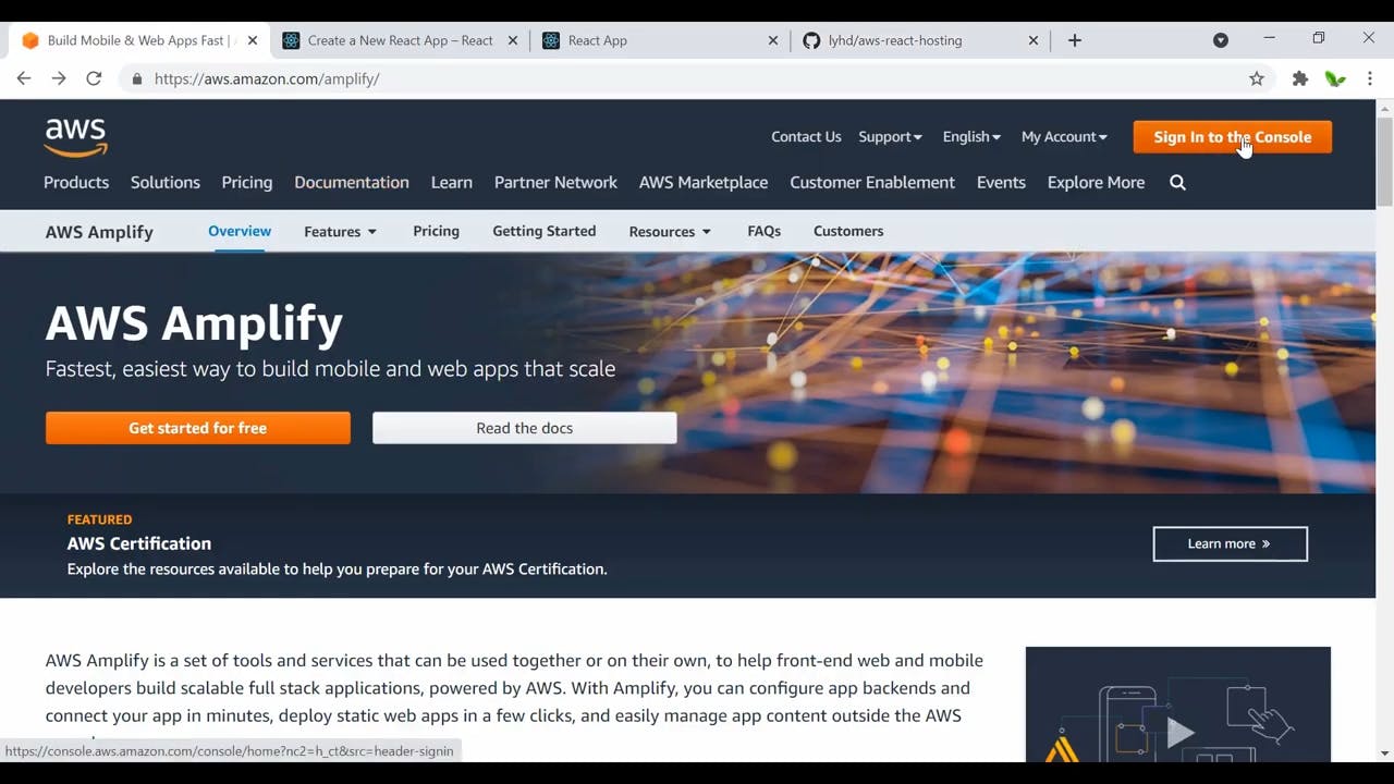 Hong Ly - How to Deploy React App to AWS Amplify for FREE [gTxEZrsDk3w - 1280x720 - 5m03s].png