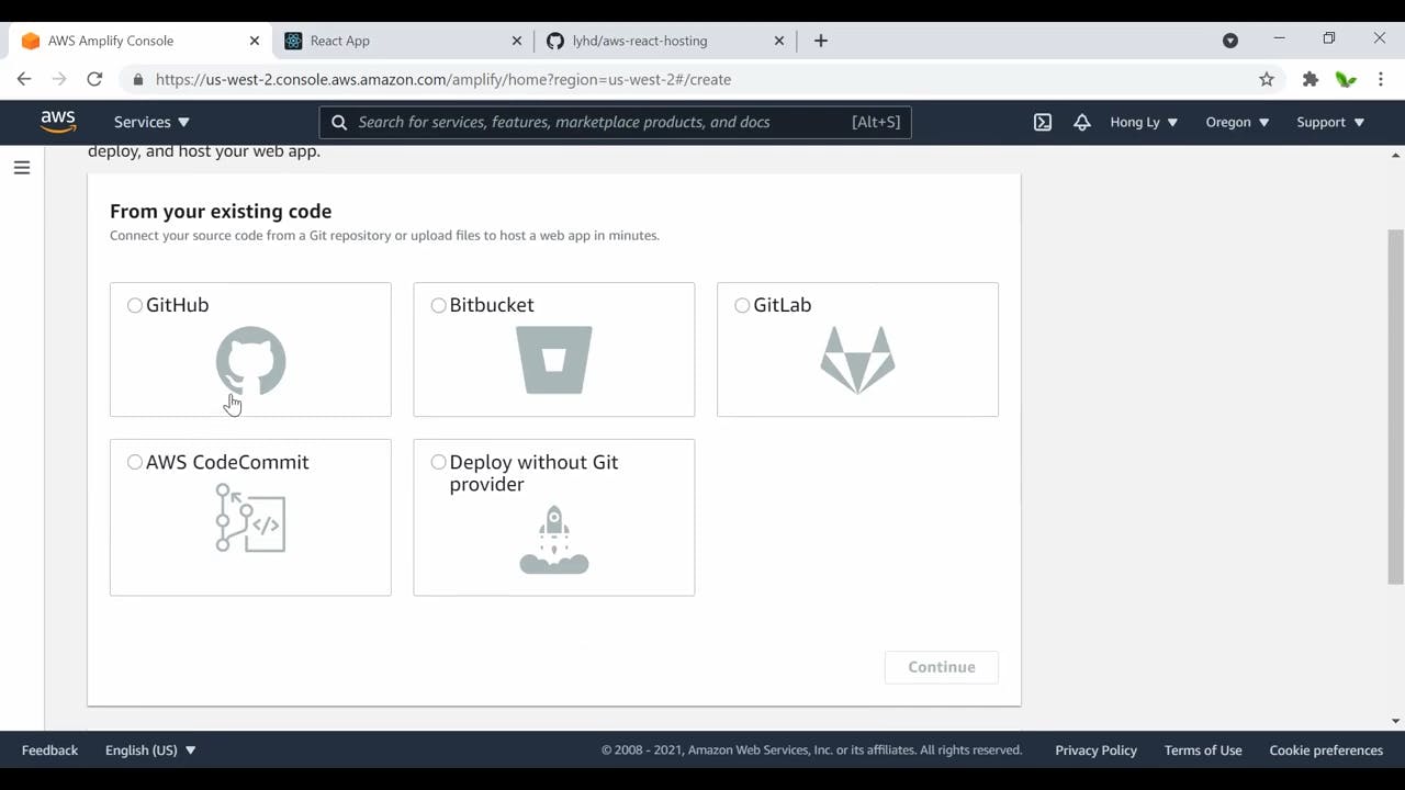 Hong Ly - How to Deploy React App to AWS Amplify for FREE [gTxEZrsDk3w - 1280x720 - 5m58s].png