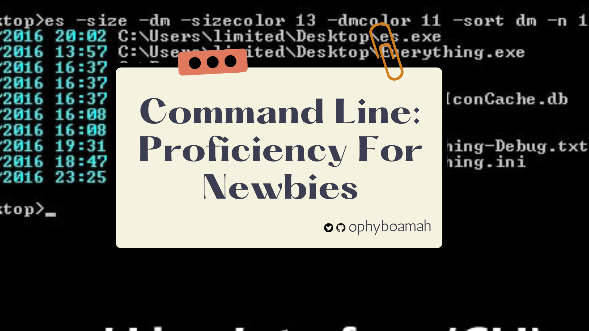 Command Line: Proficiency For Newbies