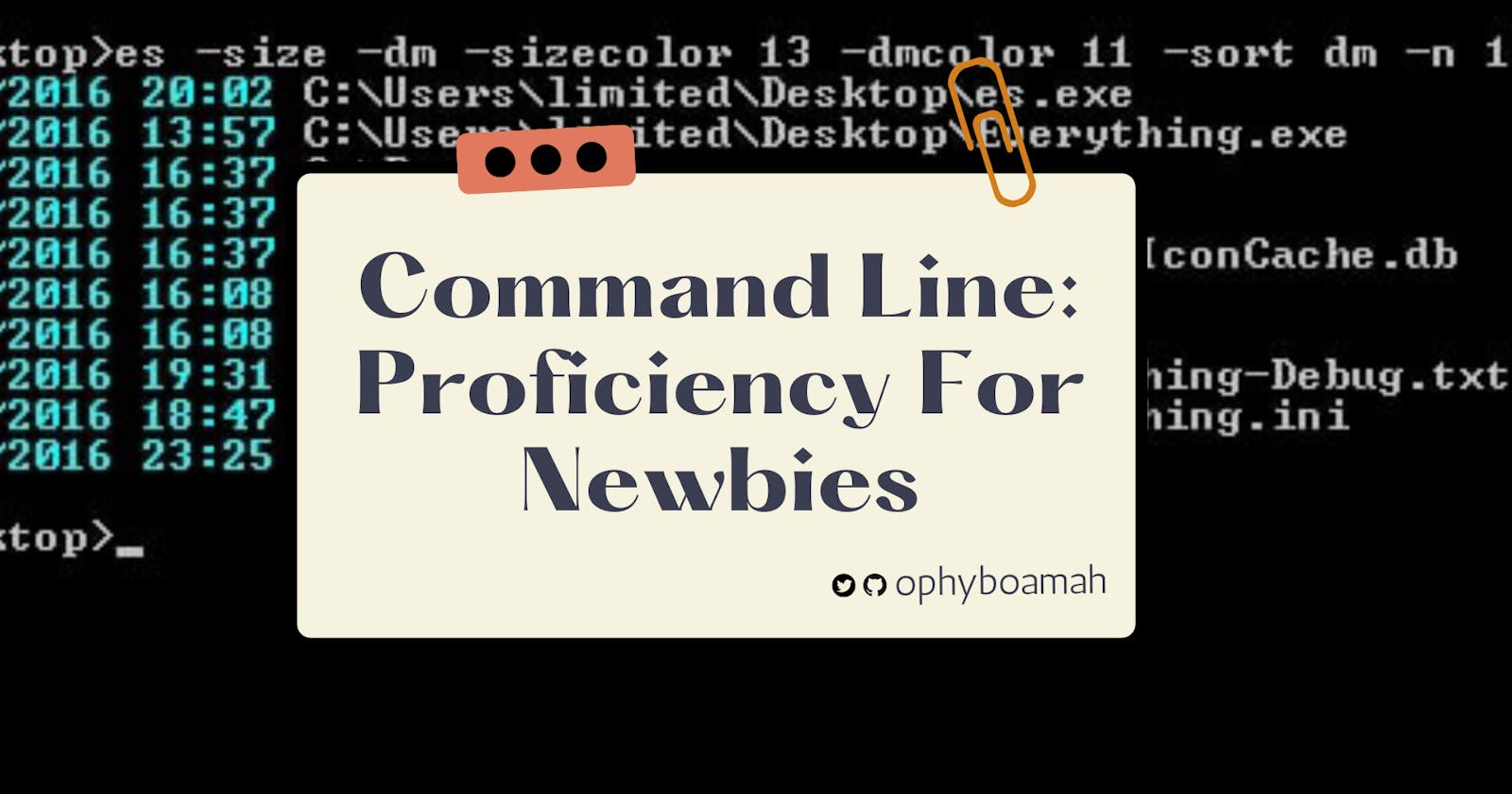 Command Line: Proficiency For Newbies