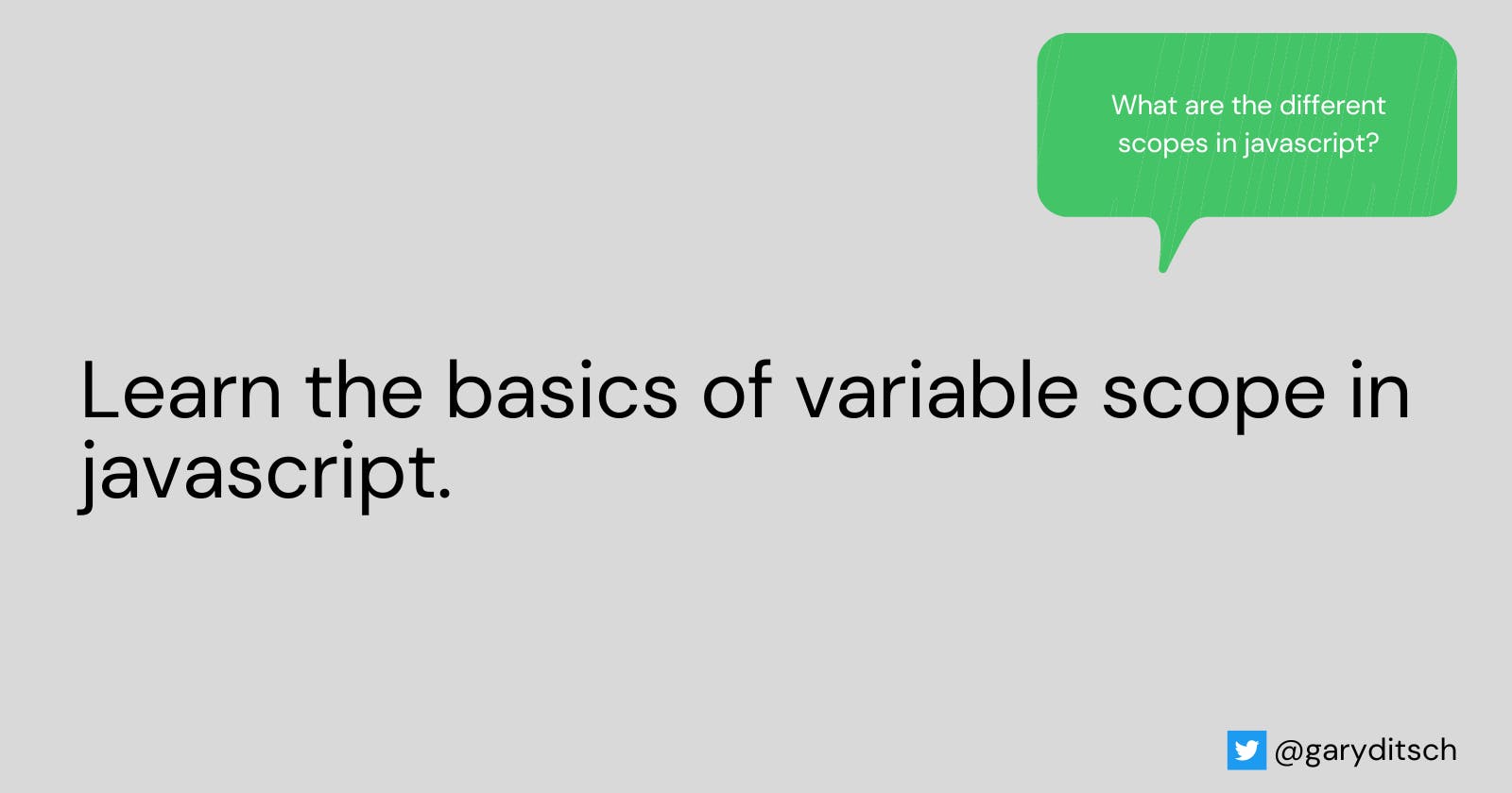 Learn the basics of variable scope in javascript