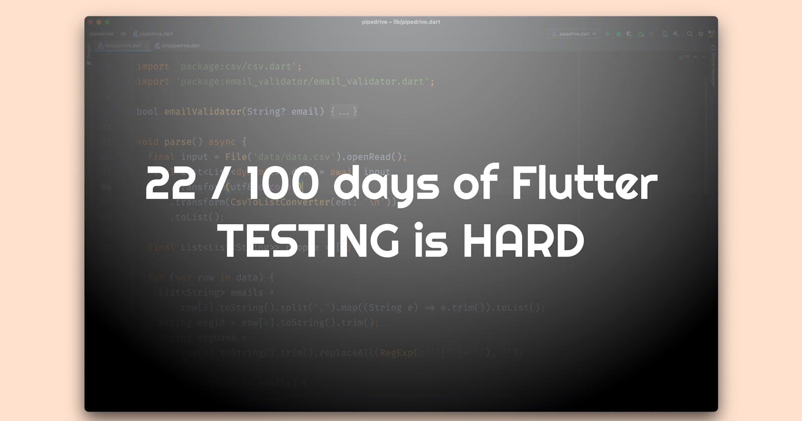 📱 22 / 100 Days Of Flutter, Kate's edition — writing my first unit test after 10 years in programming 🙀
