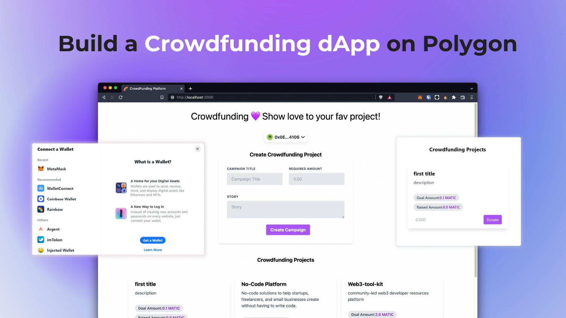 How to build an End-to-End Donation-Based Crowdfunding dApp on Polygon