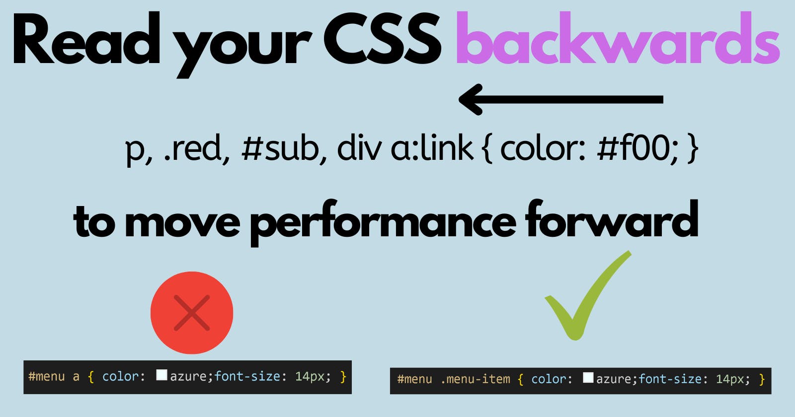 Selectors - the secret to faster CSS