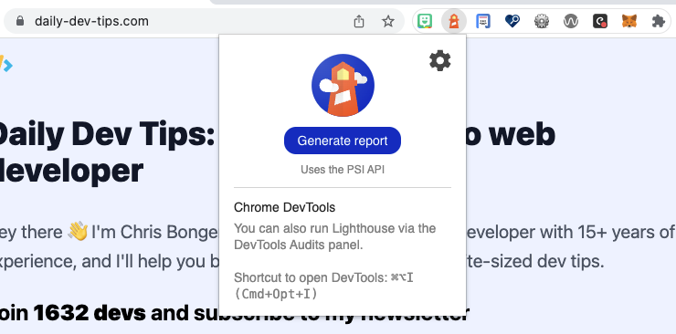 Chrome popup extension
