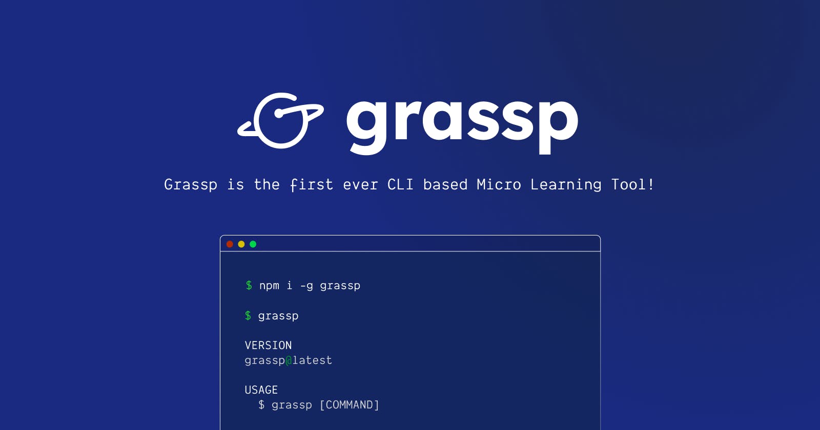Introducing Grassp: Micro-Learning made more fun for CLIs 👀