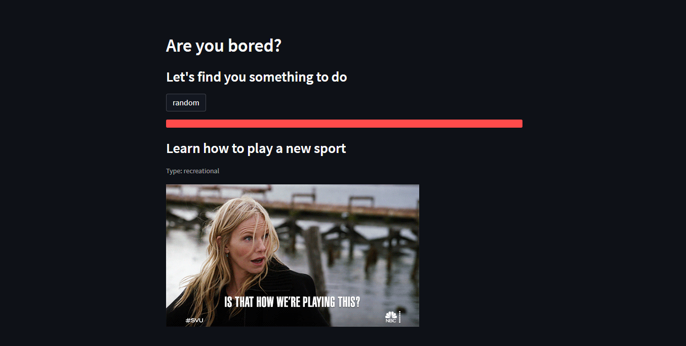 Are you bored? App 
