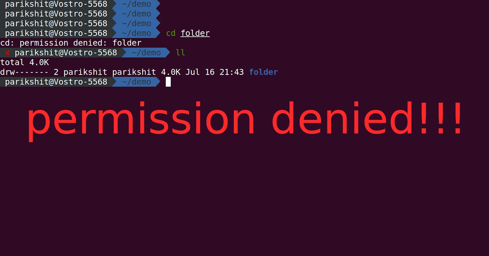 File Permissions using Linux Commands