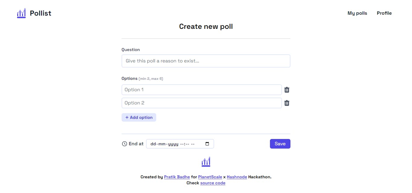 Create poll