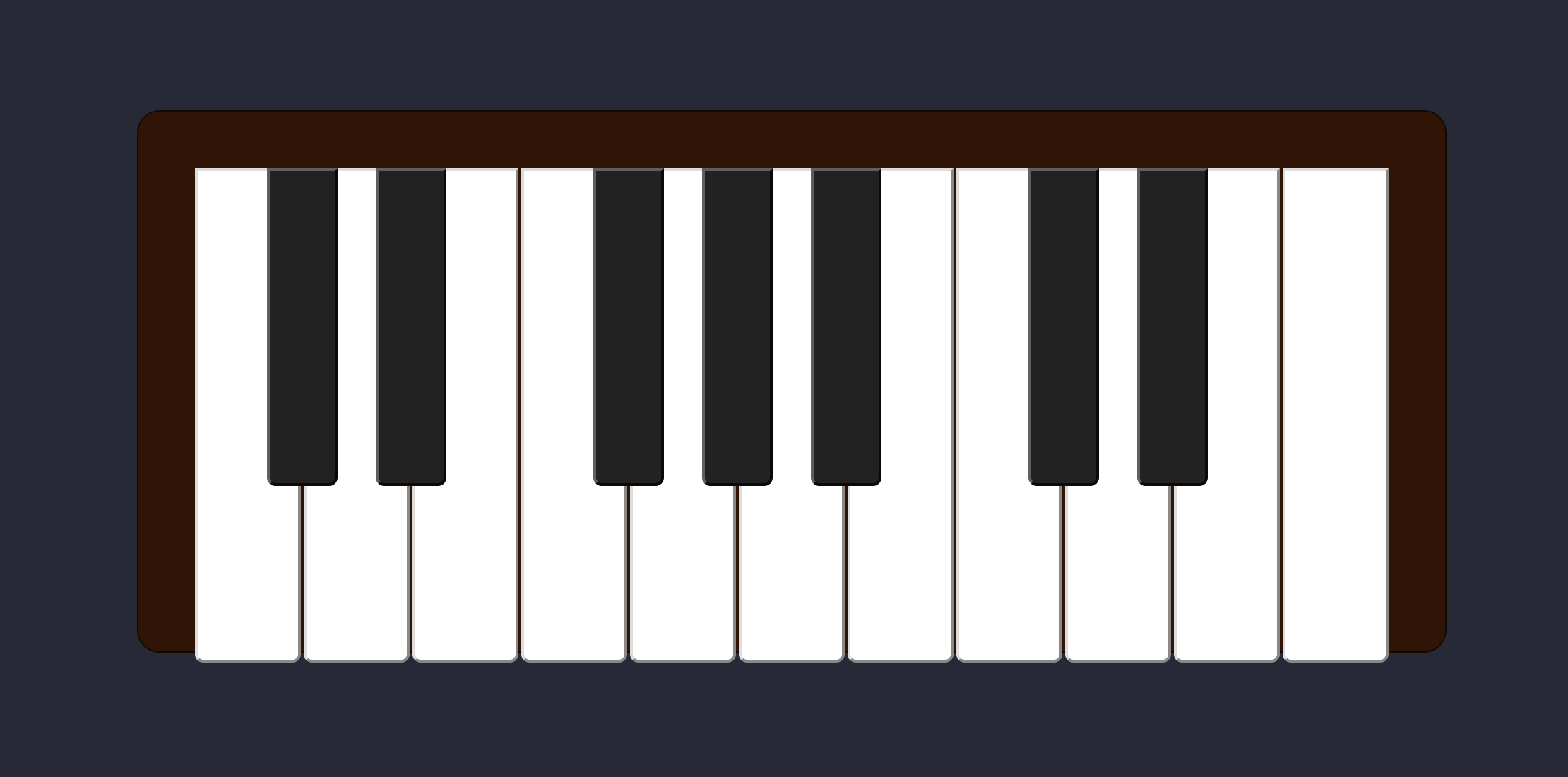 html and css piano