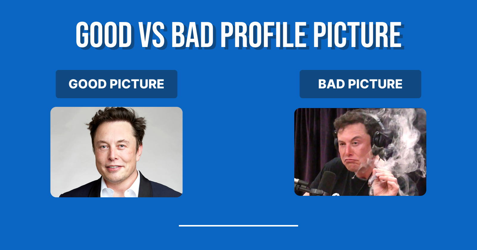 Good and bad LinkedIn profile pictures