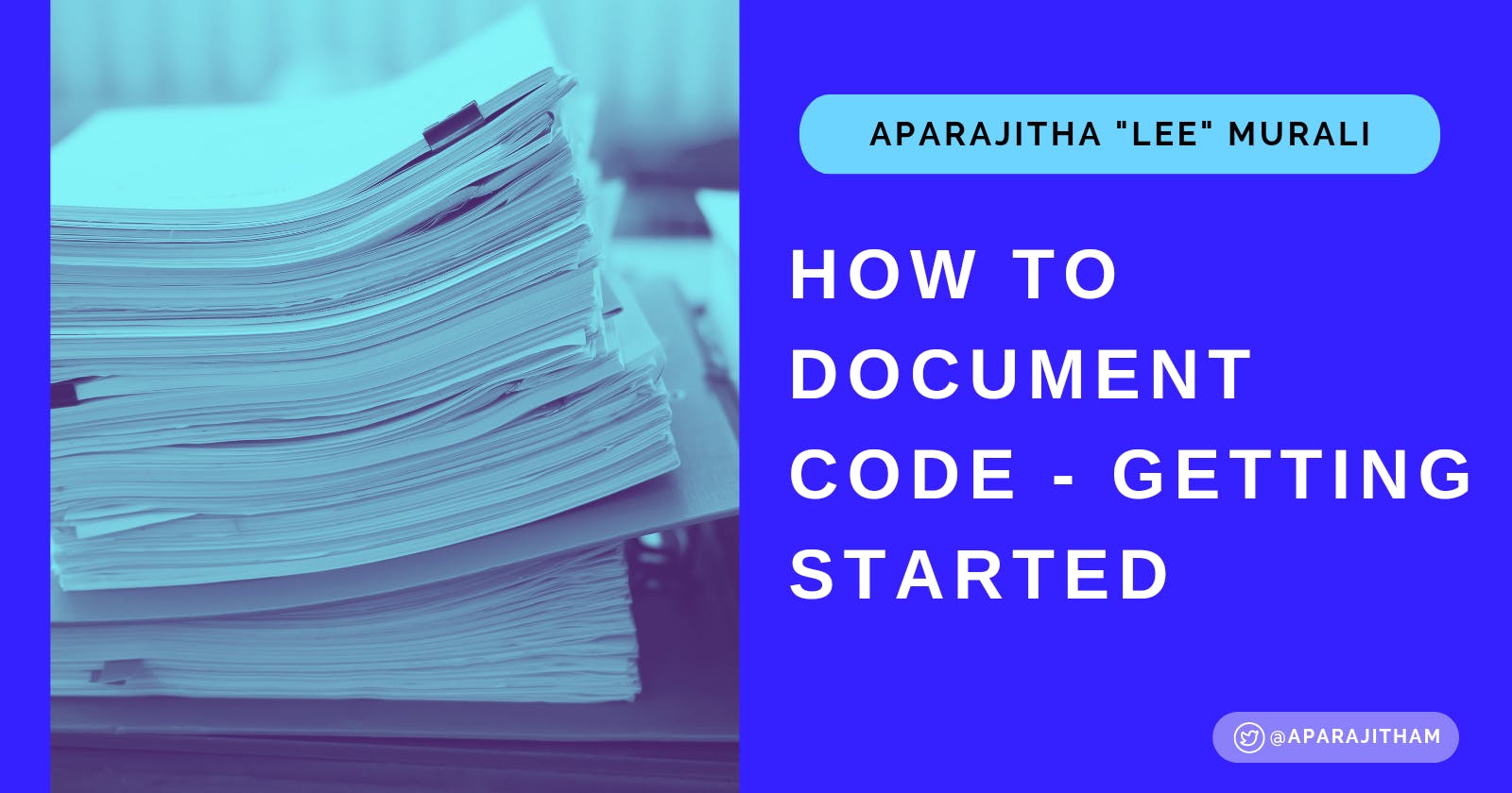 How to document code - getting started