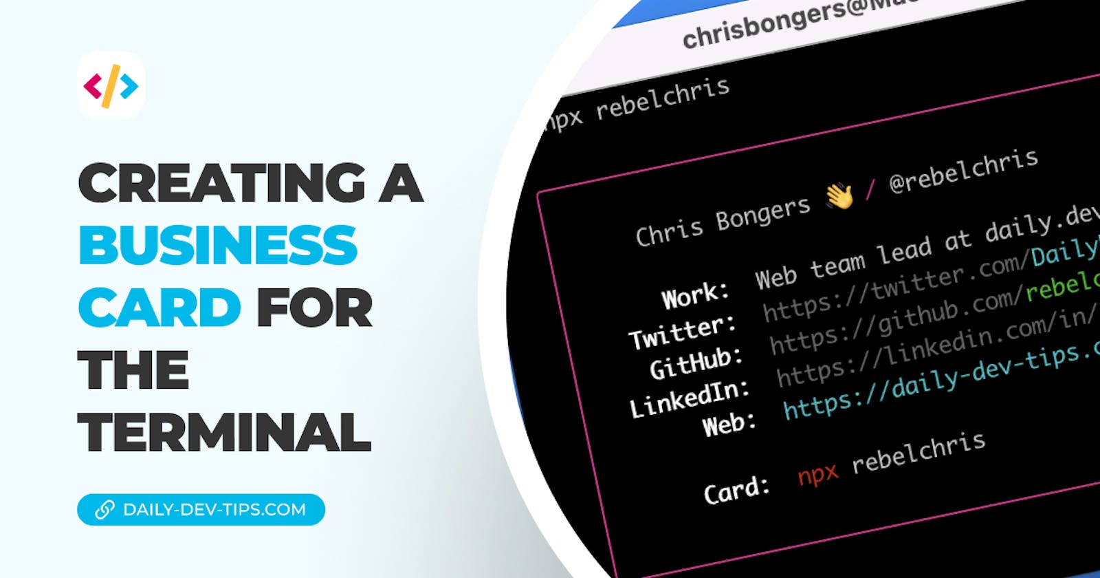 Creating a business card for the terminal