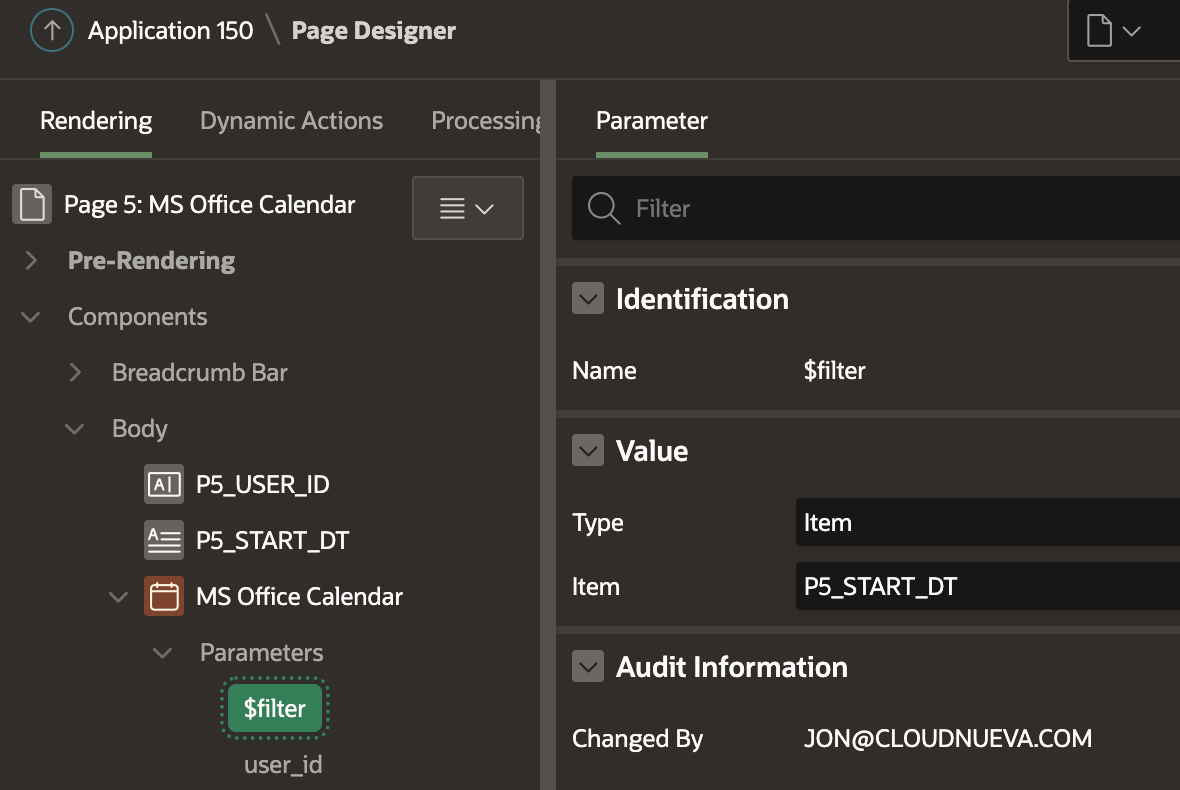 Oracle APEX Calendar Region Step 3