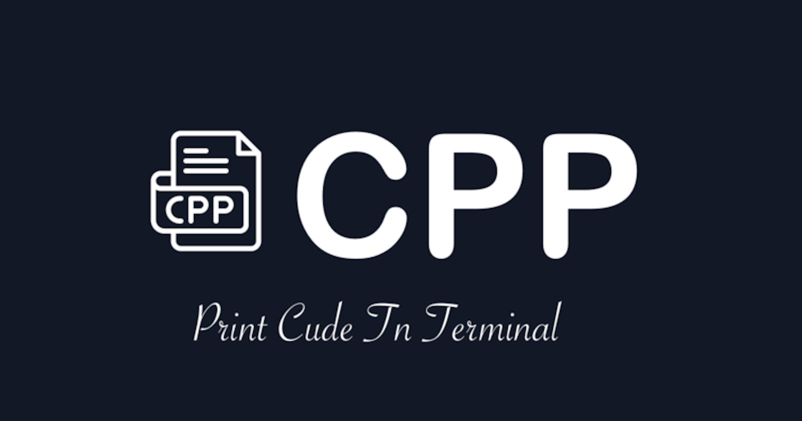 Print CUBE using C++
