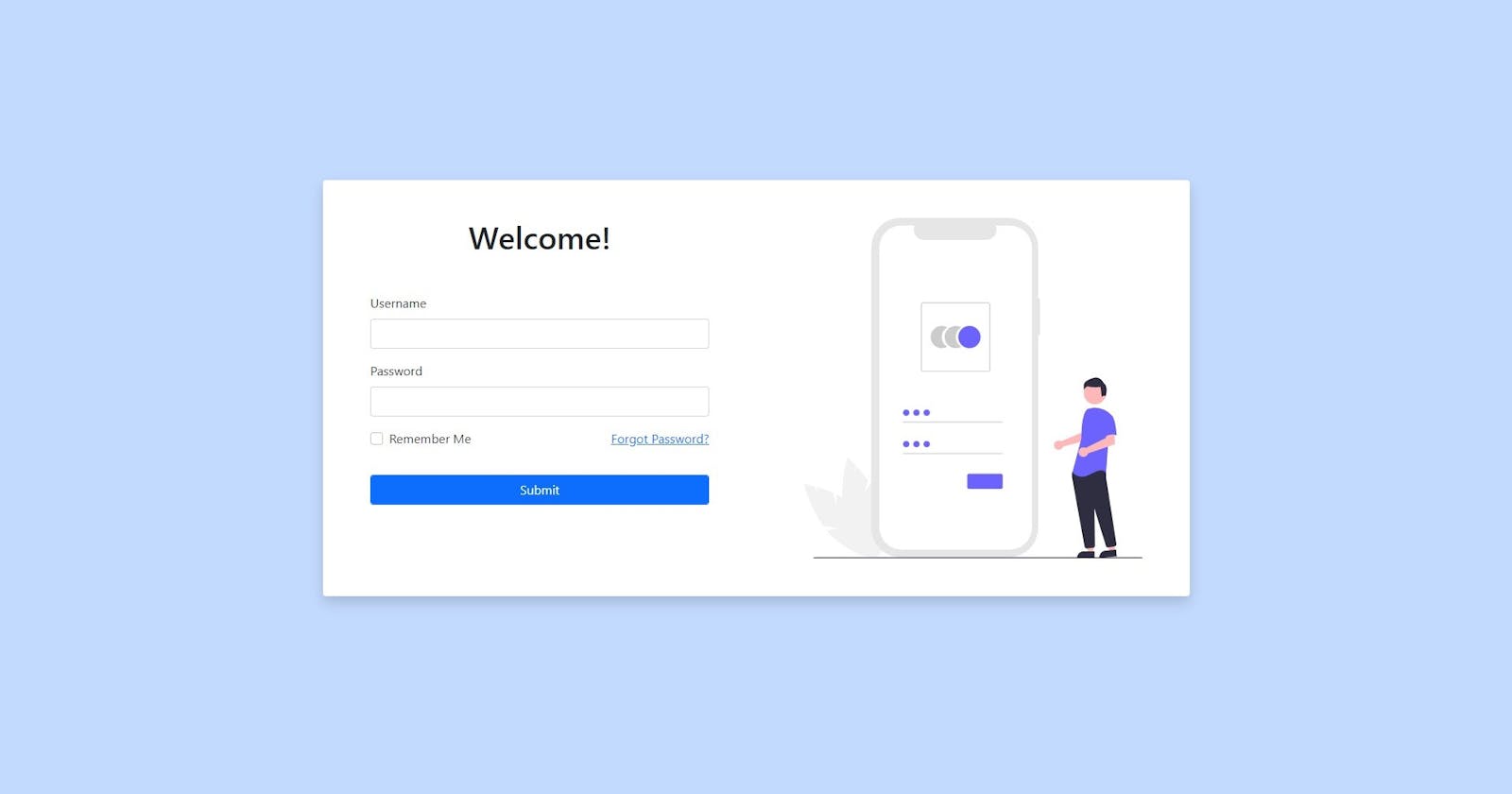 How to create a Cool Login Page using only Bootstrap (No Custom CSS required)