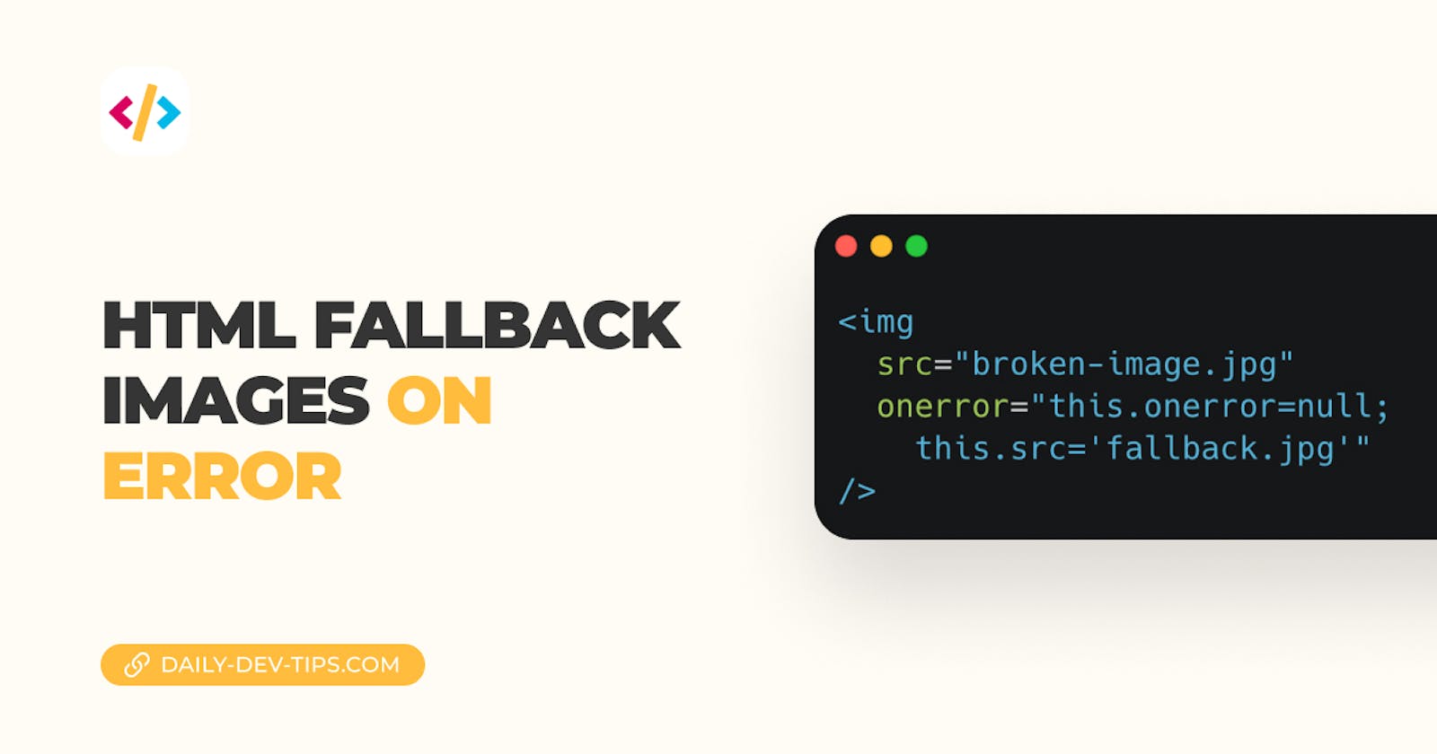 HTML fallback images on error