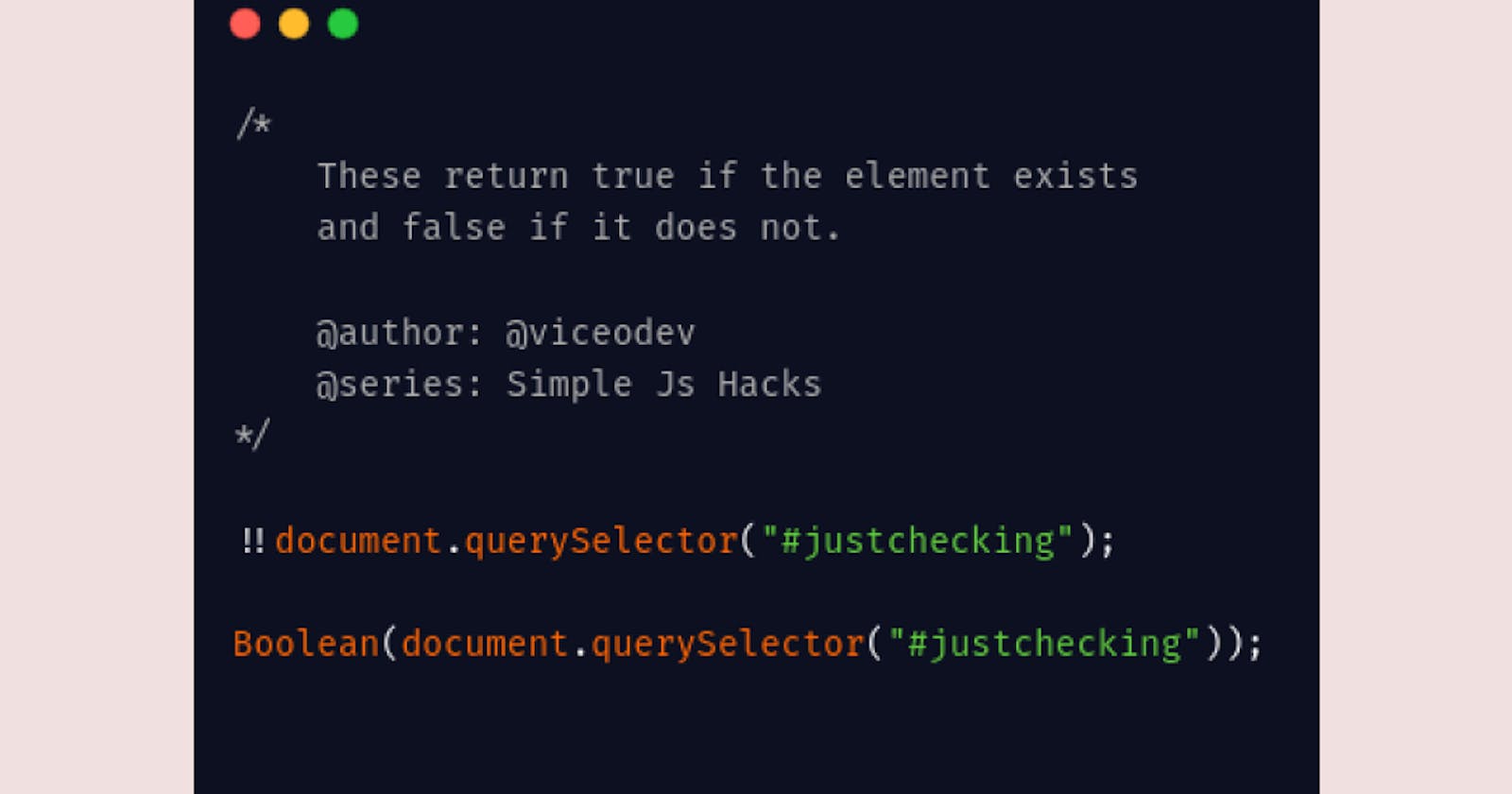 Simple JS Hacks I