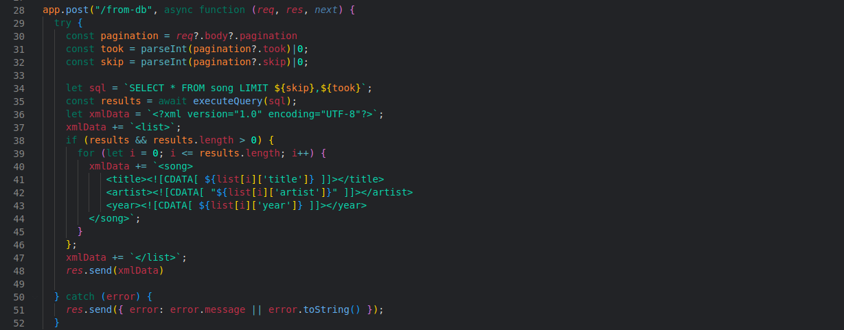 XML parsing with NodeJS