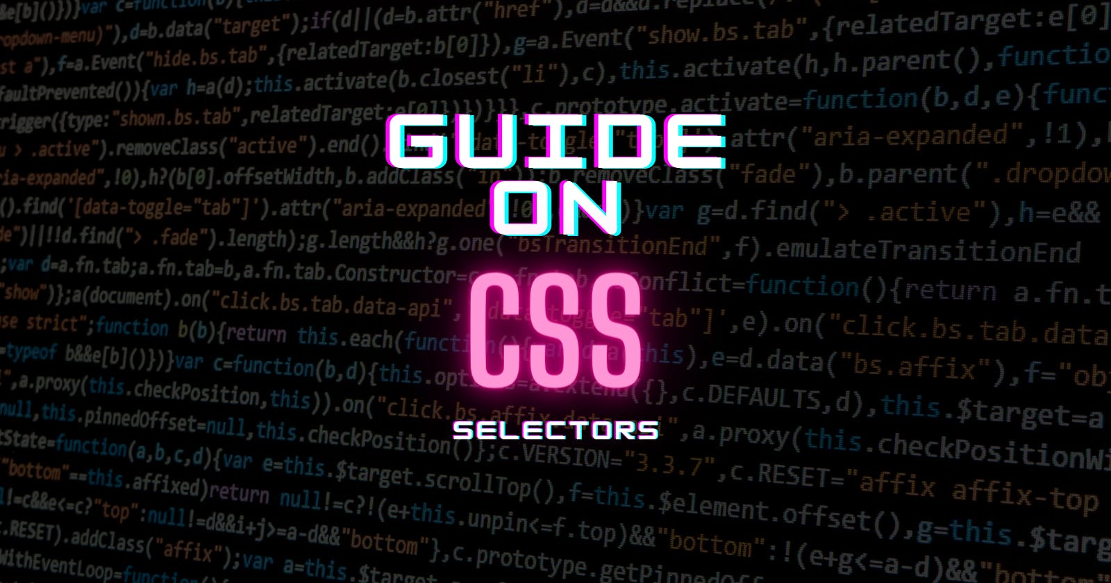 Guide on CSS selectors