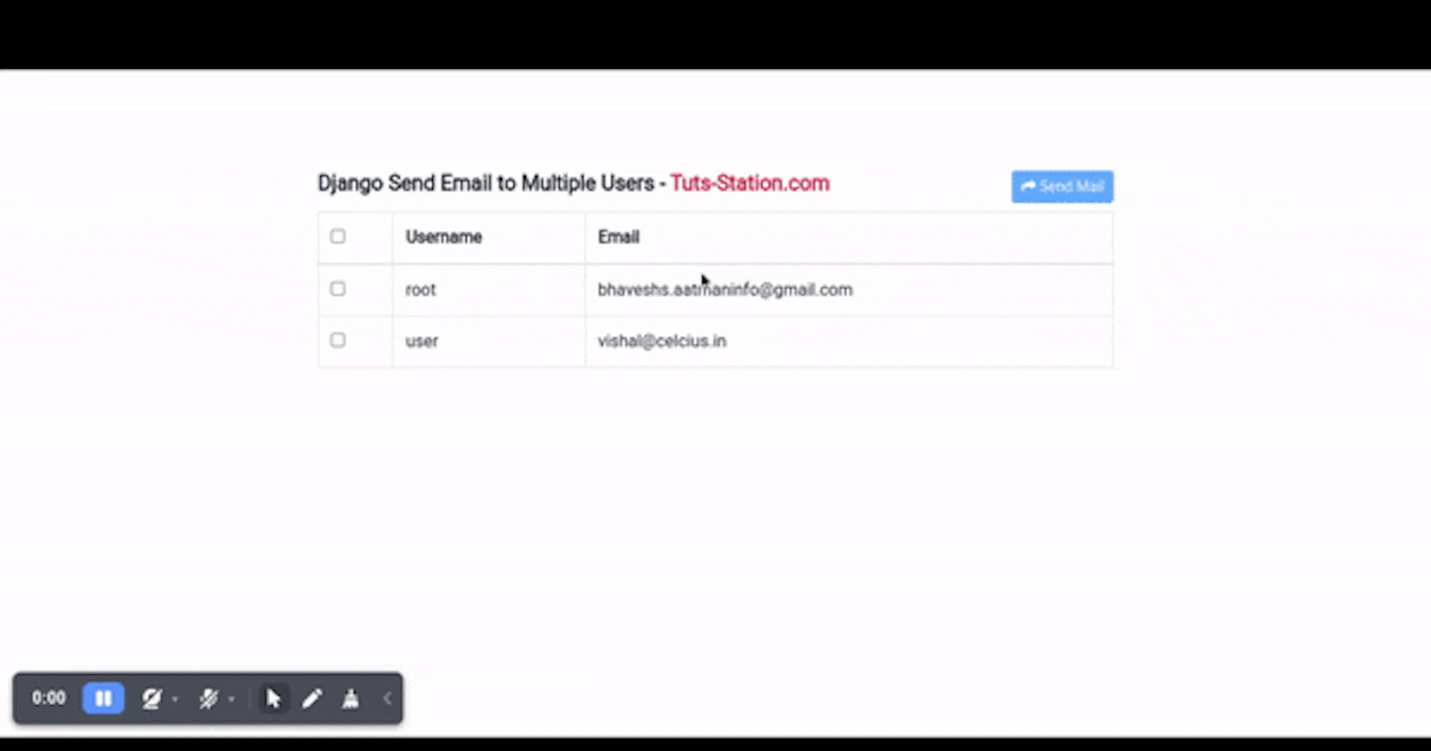 How to Send Email to Multiple User using Django?