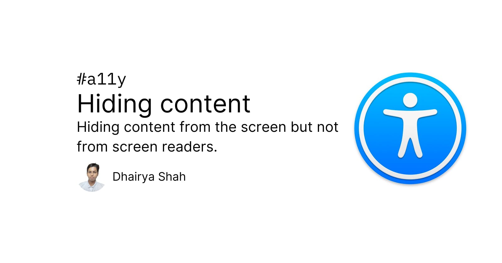 How to hide content from the screen and not from screen readers