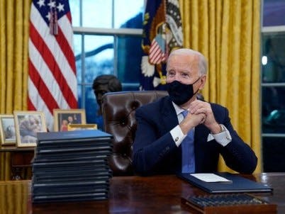 Biden With Some Executive Orders To Sign