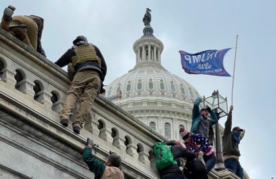 The United States Capitol Building in Washington, D.C. was breached by thousands of protesters during a "Stop The Steal" rally in support of President Donald Trump.