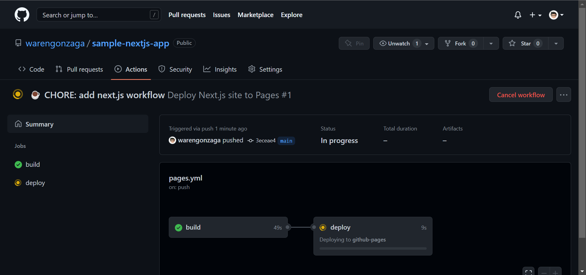 Deploying to GitHub pages