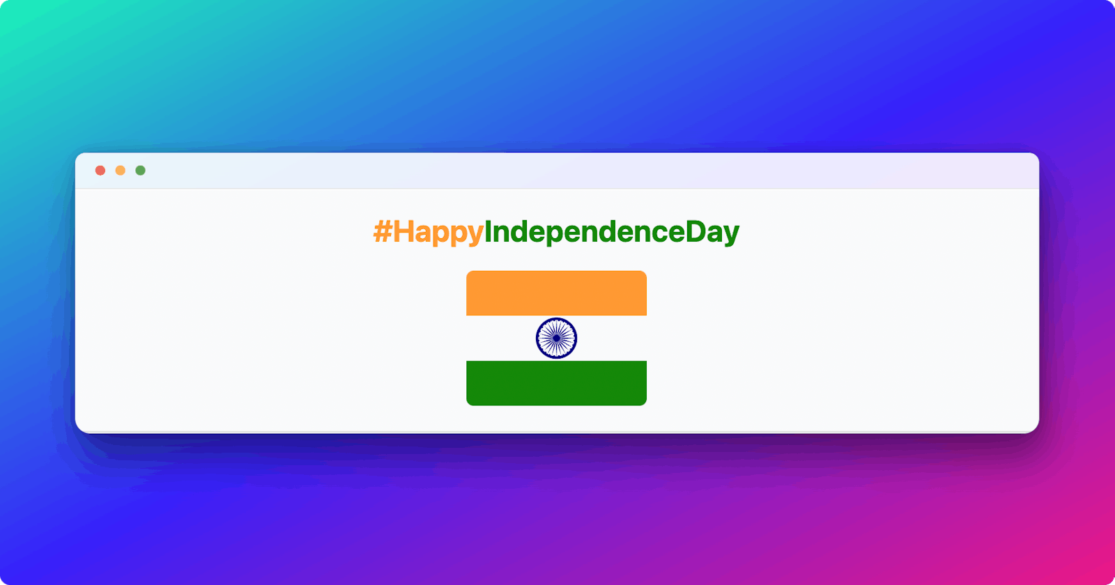 Creating Indian Flag with CSS- Independence Day Special 🇮🇳