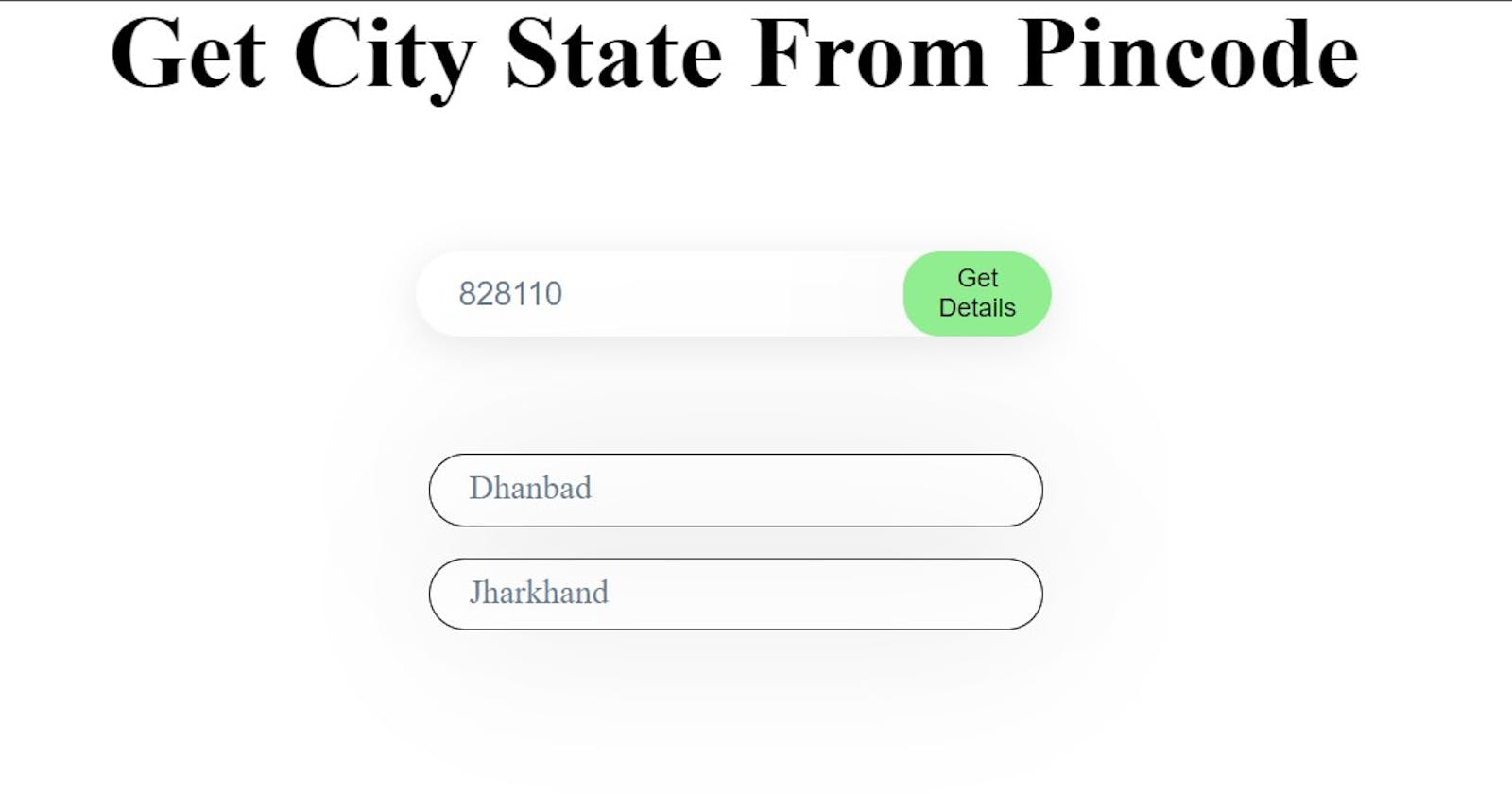 Get Indian City and State name From Pincode using API