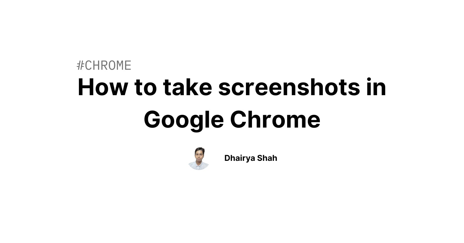 How to take screenshots in Google Chrome